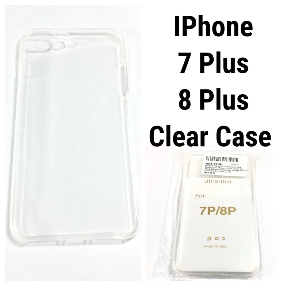NEW IPhone 8P 7P 8 Plus 7 Plus Clear Case Cover
